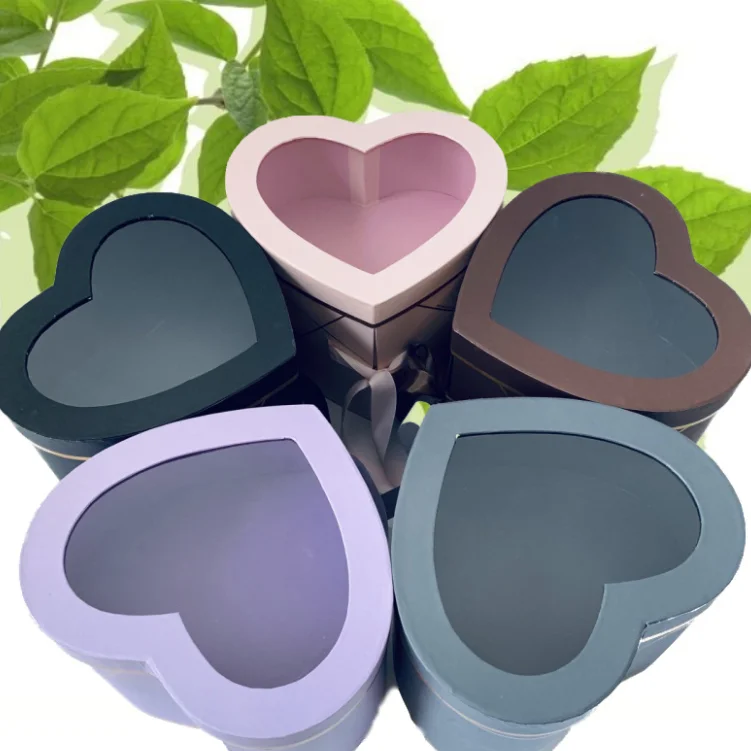 heart shaped window double-layer revolving flower box love