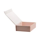 Wholesale custom small rigid pink magnet lock fold flat gift boxes