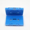 Blank audio cassette tape with blue housing from 10 to 120 minutes