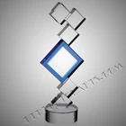 New custom high quality and cheap price colored crystal award trophy -CCA040