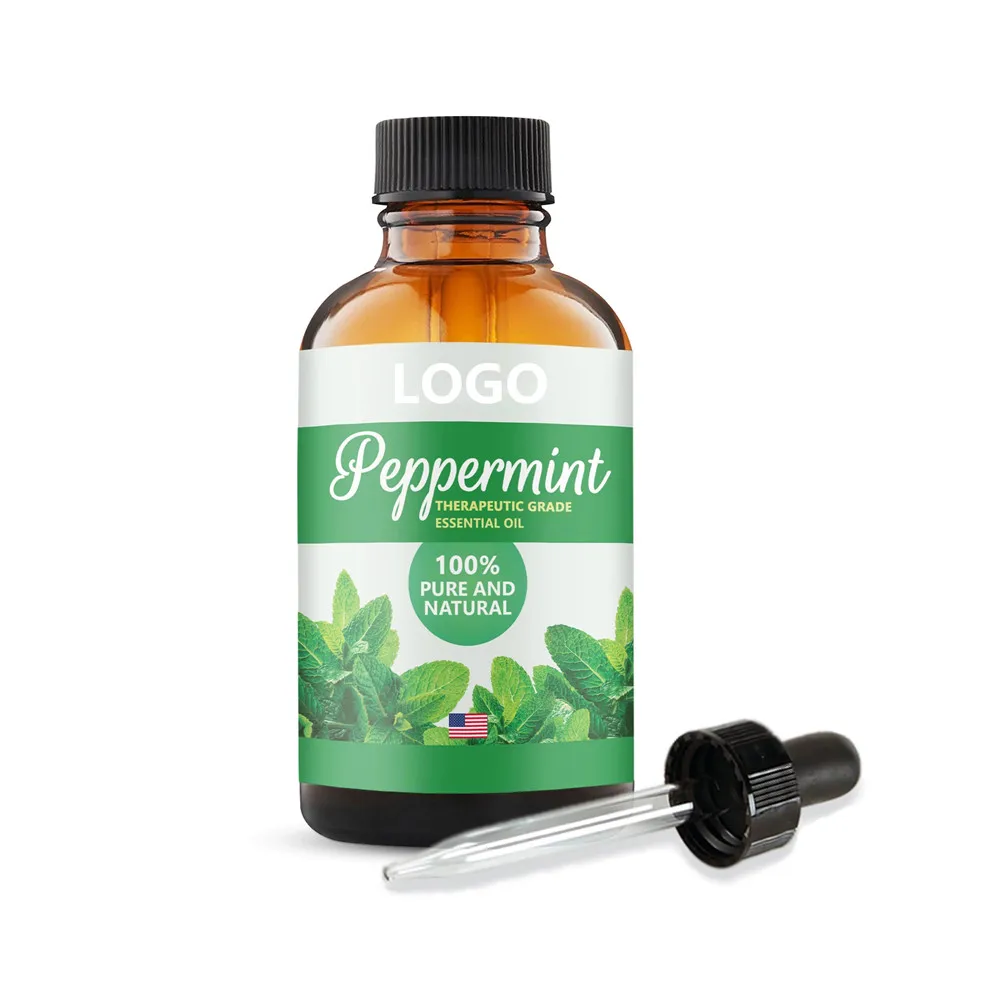 natural therapeutic grade aromatherapy peppermint essential oil