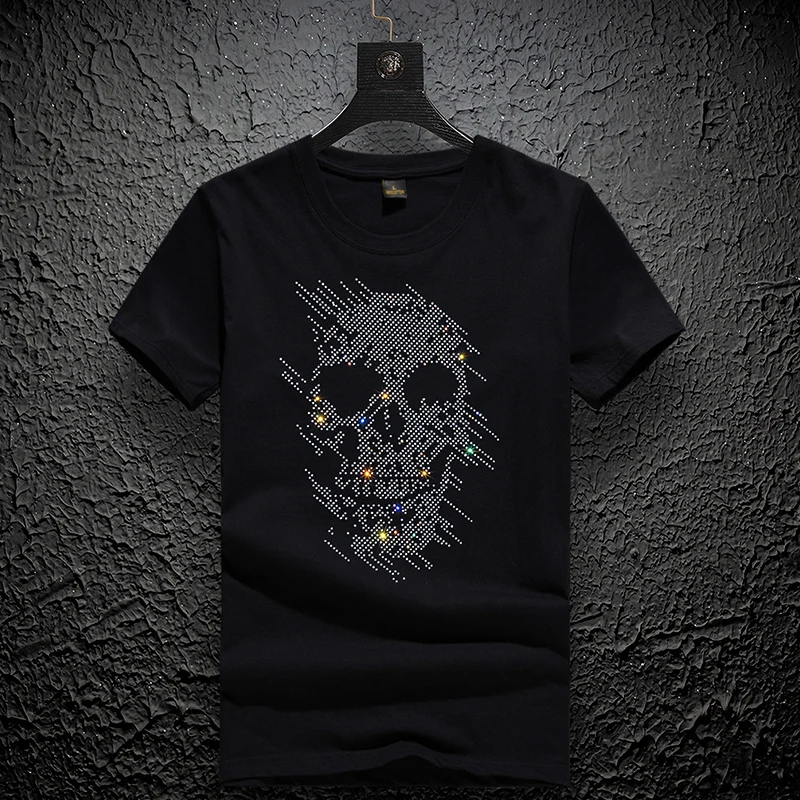 Free sample Tiger rhinestone iron on heat transfer logo custom for clothes