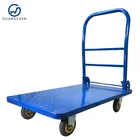 Folding platform trucks industrial trolley cart mute push cart manufacturer