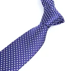 Mill Chic Necktie Navy 100% Silk Woven Jacquard Tie Dots Mens Custom Ties#16