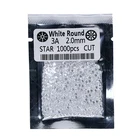 1000pcs/pack wuzhou 3A grade loose gemstone small size AAA 2mm round cz stone white cubic zirconia