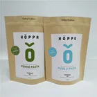 Custom printed aluminum foil ziplock kraft paper stand up pouch food storage bag for powder