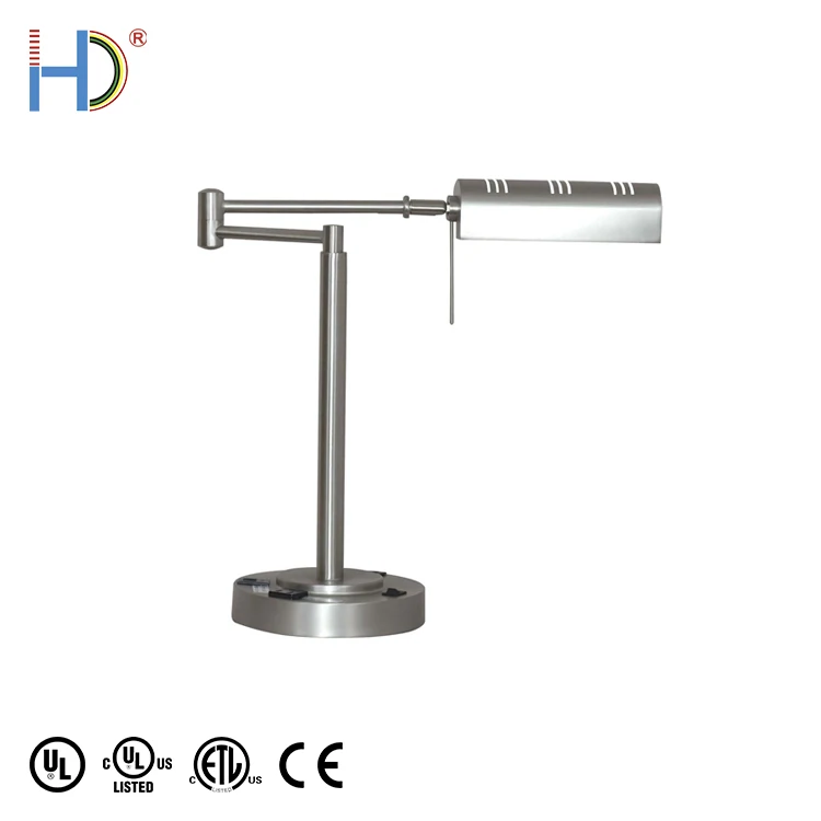 Hot sale nickel table desk lamp for hotel rooms bedside reading lights