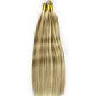 Hair The Hair 2 Tone Straight Keratin Capsules Human Hair #6/613 I Tip Remy Pre Bonded Hair Extension