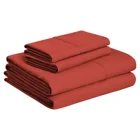 100% Polyester Soft Brushed Microfiber Deep Pocket Fitted Sheet Bed Sheet Set
