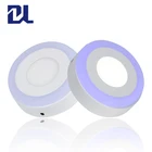 High quality double color indoor ceiling ip20 smd 3+3w 6+3w 12+4w 18+6w surface round led panel light