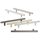 wholesale American modern black stainless steel cabinet wardrobe dresser drawer door Pull kitchen furniture knobs handles
