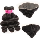 Peruvian Hair Weave 8-30 Inches Bundles With Closure Remy 3 Bundles With Lace Closure Frontal Hair Extension