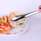 Non-magnetic stainless steel food tongs BBQ baking cookies cake bread tongs kitchen tools