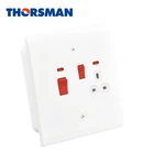 UK standard home 250v max 45A cooker wall switch 13A electrical socket 6x6 cooker switch