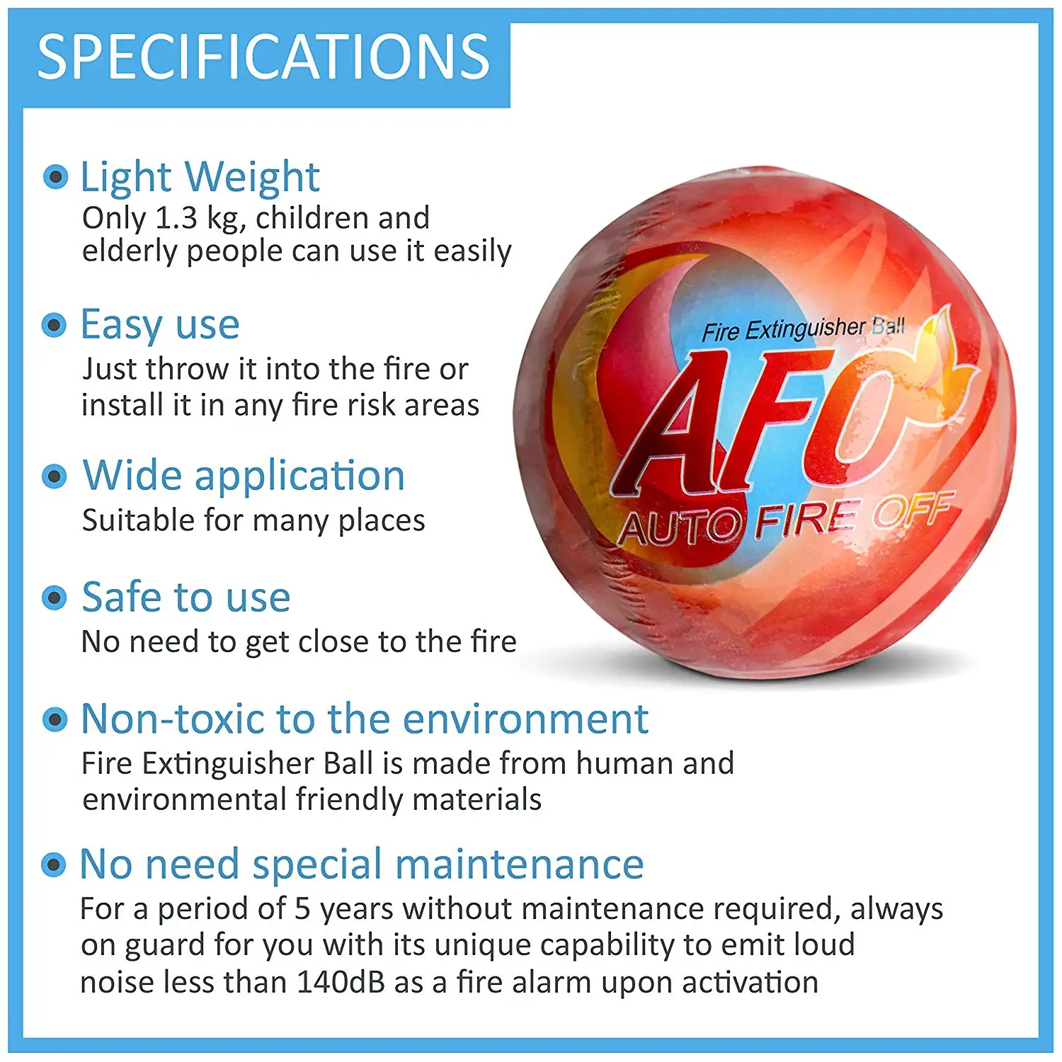 3kg auto fire extinguisher ball