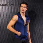 Tops Manufacturer Hoodies Mens Workout Hooded Tank Tops Sleeveless Gym Hoodies With Pocket Cool Muscle Cut