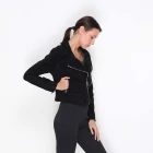 Suede Lady Lady's Mote Pig Suede Leather Lady MOTO Jacket With Hand Braid In The Pockets
