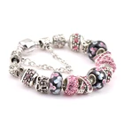 Bangle Beads Bangle 925 Sterling Silver Wholesale Expandable Gemstone Silver European Beads Bangle Bracelet