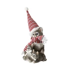 Family Resin Cat Family With Red Scarf For Christmas Decor Xmas Gifts Adorable Polyresin Christmas Ornament/