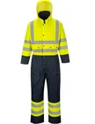 Men's Hi Vis Visibility Overall Boiler Suit Coverall Workwear Full Body Class 3