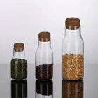 sealpot clear glass tea caddy spice jar coffee storage bottles household storage pot