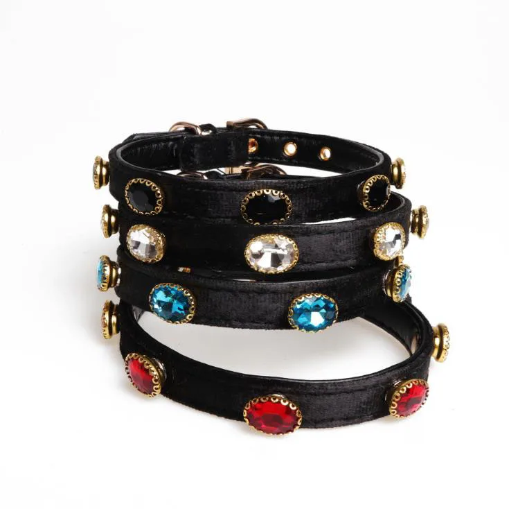 Classical Dog Pet Collar With Diamond