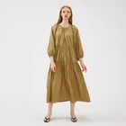 casual oversized holiday clothes Maternity wear cropped sleeve camel and navy women midi length dress