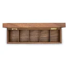 Tea Coffee Decorative Bamboo Tea Coffee Pod Drawer Countertop Storage Box Tea Box