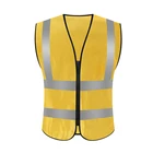 reflective high visibility cheap china wholesale clothing reflective yellow safety vest with no pockets