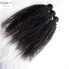 Virgin human hair bundles good quality tight curl brazilian kinky curly hair weave