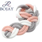 Cushion Knot Baby Crib Bumper Cot Braid Protector Braided Knot Pillow Bumper Bed 6 Braid 2 m