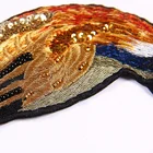 2020 Latest Bird Design High Density Custom Embroidery Patch Sew On Sequined Applique for Clothing