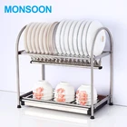 MONSOON Steel Color Kitchen Cabinet Organizer Drainer Metal Dish Dryer Rack