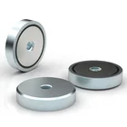 Super strong force D50mm with screw hole Neodymium fishing flat pot magnet