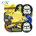 German custom uniform cloth backing embroidery badge with iron on backing