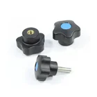 Quality for industrial plastic nylon male female black m6 m8 m10 m12 plastic knob bolt