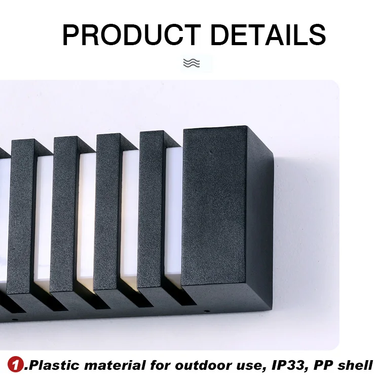 Modern Design Energy saving Geometry Aluminium body Home Outdoor Wall Lamp