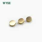New fashion zinc alloy gold sewing men women suit flat shank metal magnetic button for coats