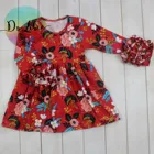 Kids boutique clothing baby cotton dress girls fall dresses wholesale