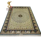 New Fashion 6*9 ft=1.8x2.7Meter Golden Mosque Handmade Silk Carpet for Living Room