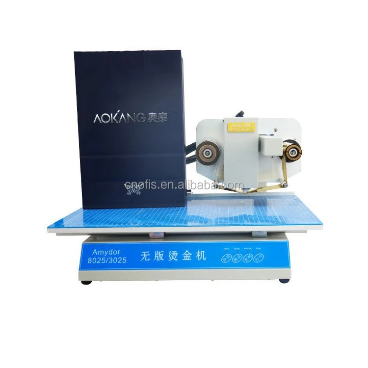 New Thermal Foil Printer for Flatbed Digital Stamping Automatic Grade for AMD 8025/3025 Satin Ribbon Printers in Printing Shops
