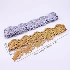 China manufacturing cheap silver silk lace embroidery applique special design embroidery patch