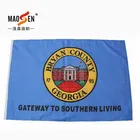 Promotion 100% Polyester Wholesale Quality Printed Tonga Toronto India Satin Table Cloth Flag