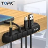 TOPK L16 Silicone Desktop USB Cable Organizer Winder Tidy Management Holder