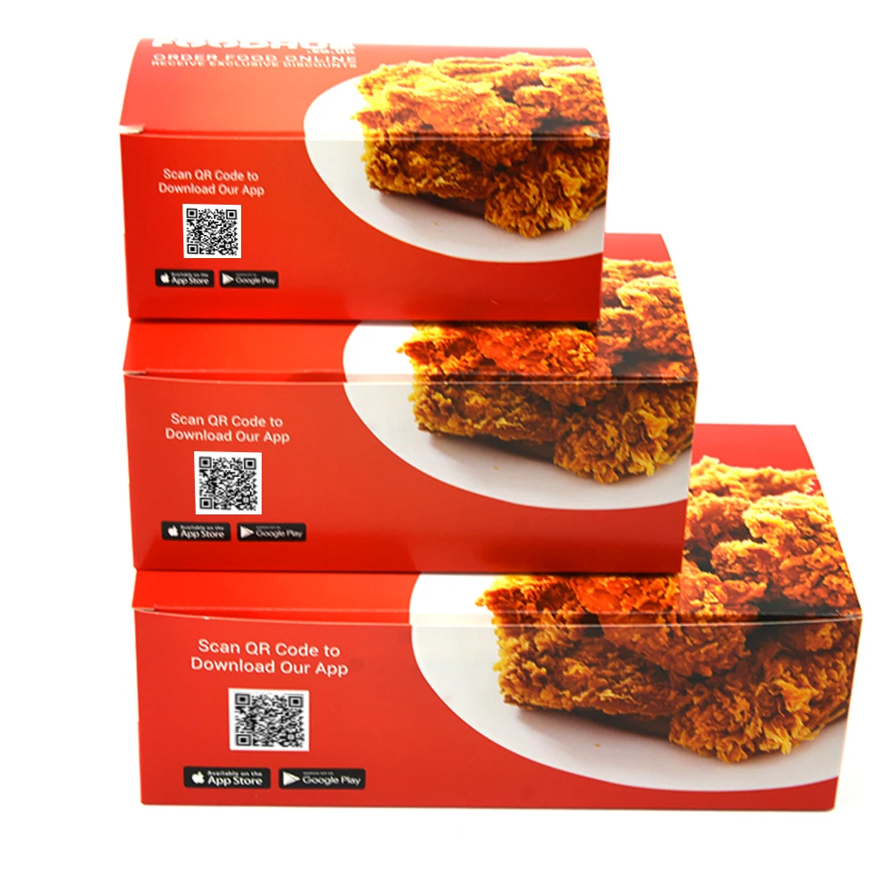 Wholesale Cheap Foldable Fried Chicken Boxes Custom Printed Take Away