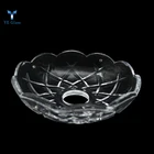 Transparent Crystal Lamp Decorative Cover Crystal Clear Glass Dish For Chandelier