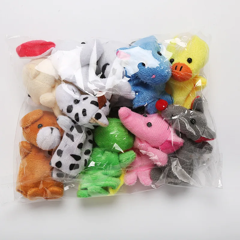 Cheap Wholesale Cute Animals Finger Puppet Baby Kids Plush Toy Hand Puppets