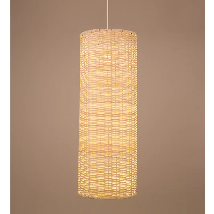 Vintage handmade rattan bamboo weaving natural wooden E27  home deco pendant light