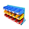 Industrial use 15 Plastic Storage Bins Louvered Bench Rack
