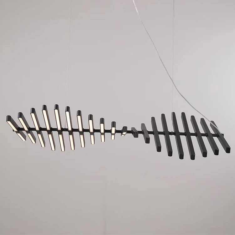 Fish bone pendant light LED Swirl Suspension pendant light led for Office restaurant hotel